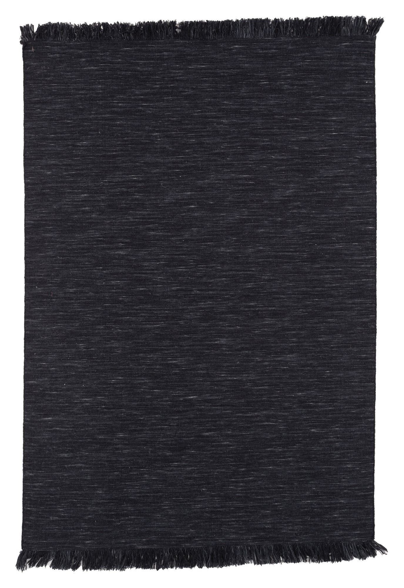 Elton Uld/Bomuld Tæppe 230x160 - Sort - Unoliving.com