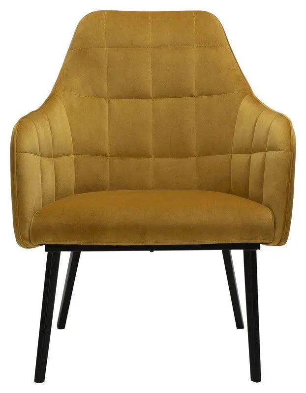 Embrace Loungestol, bronze velourm. sort ben