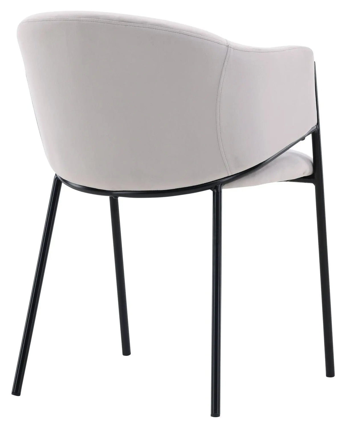 Evelina Spisebordsstol, Sort, Lysegrå velour - Unoliving.com