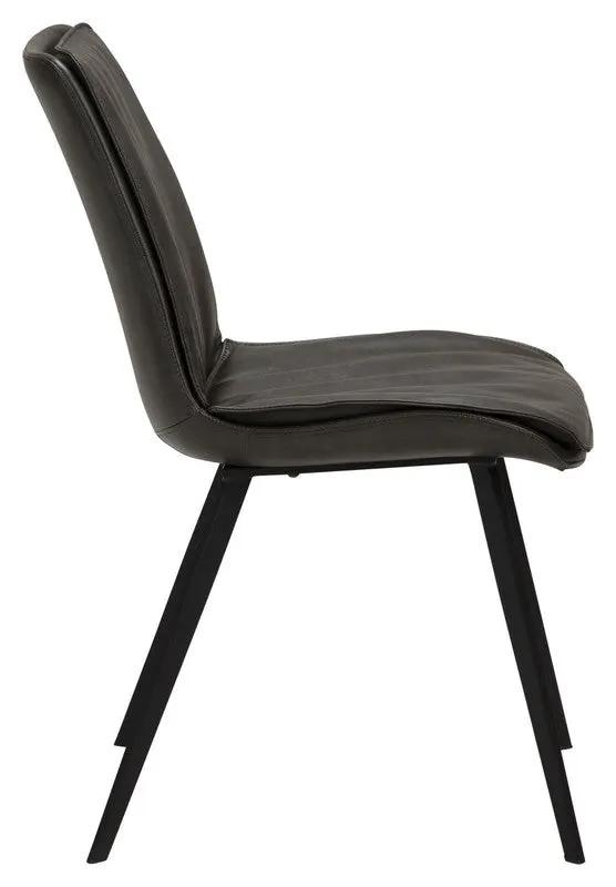 Fierce Spisebordsstol, Vintage Grå PU - Unoliving.com