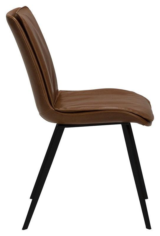 Fierce Spisebordsstol, Vintage Lysebrunt PU - Unoliving.com