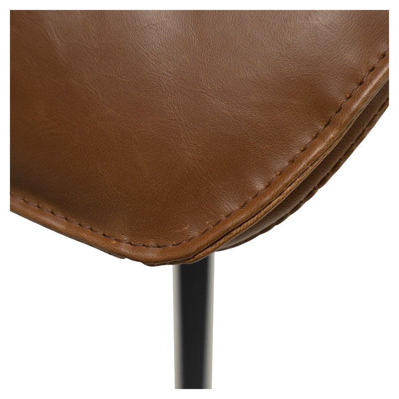 Fierce Spisebordsstol, Vintage Lysebrunt PU - Unoliving.com