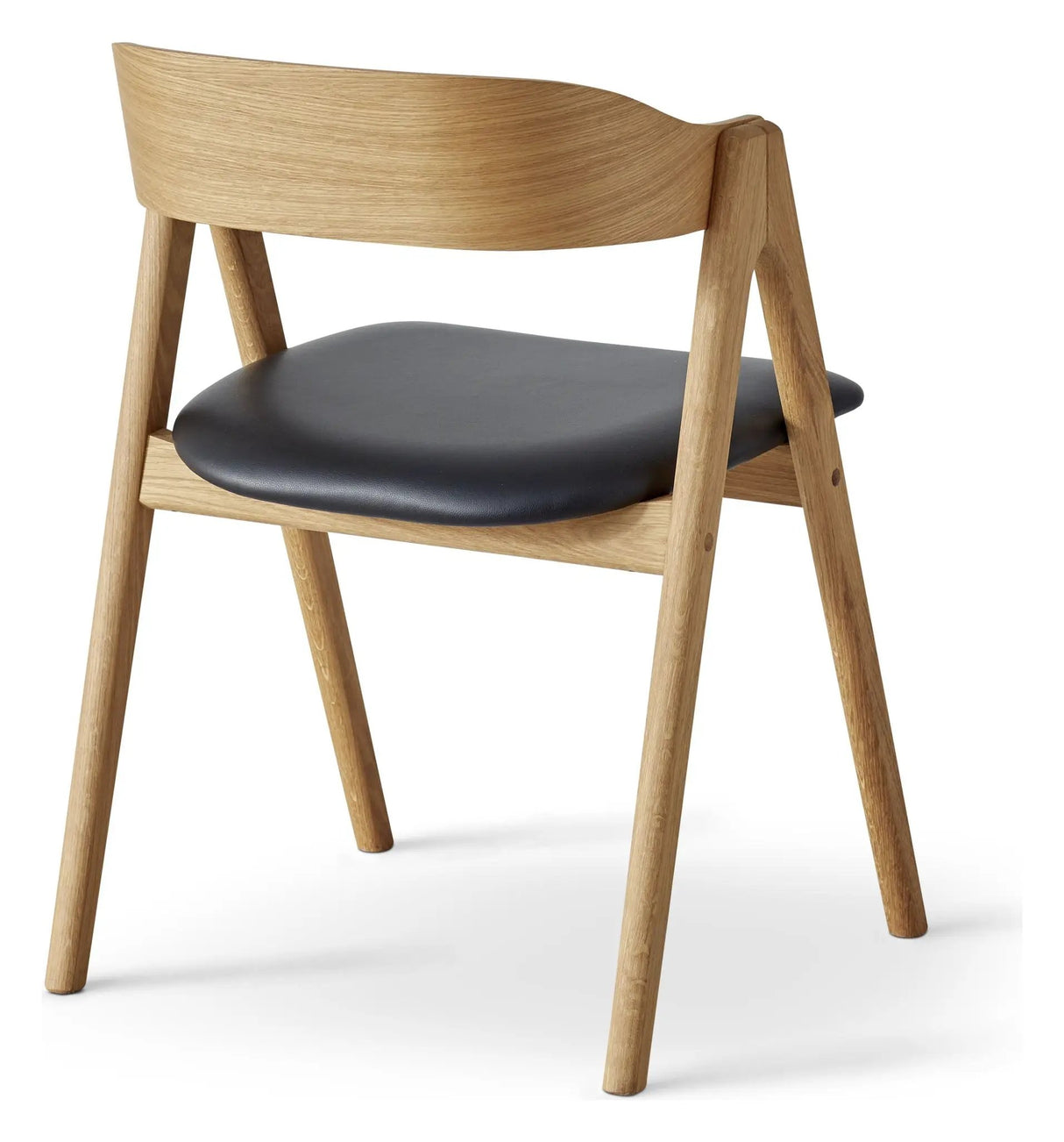 Findahl Mette Spisebordsstol eg/olie, Sydney sort læder - Unoliving.com