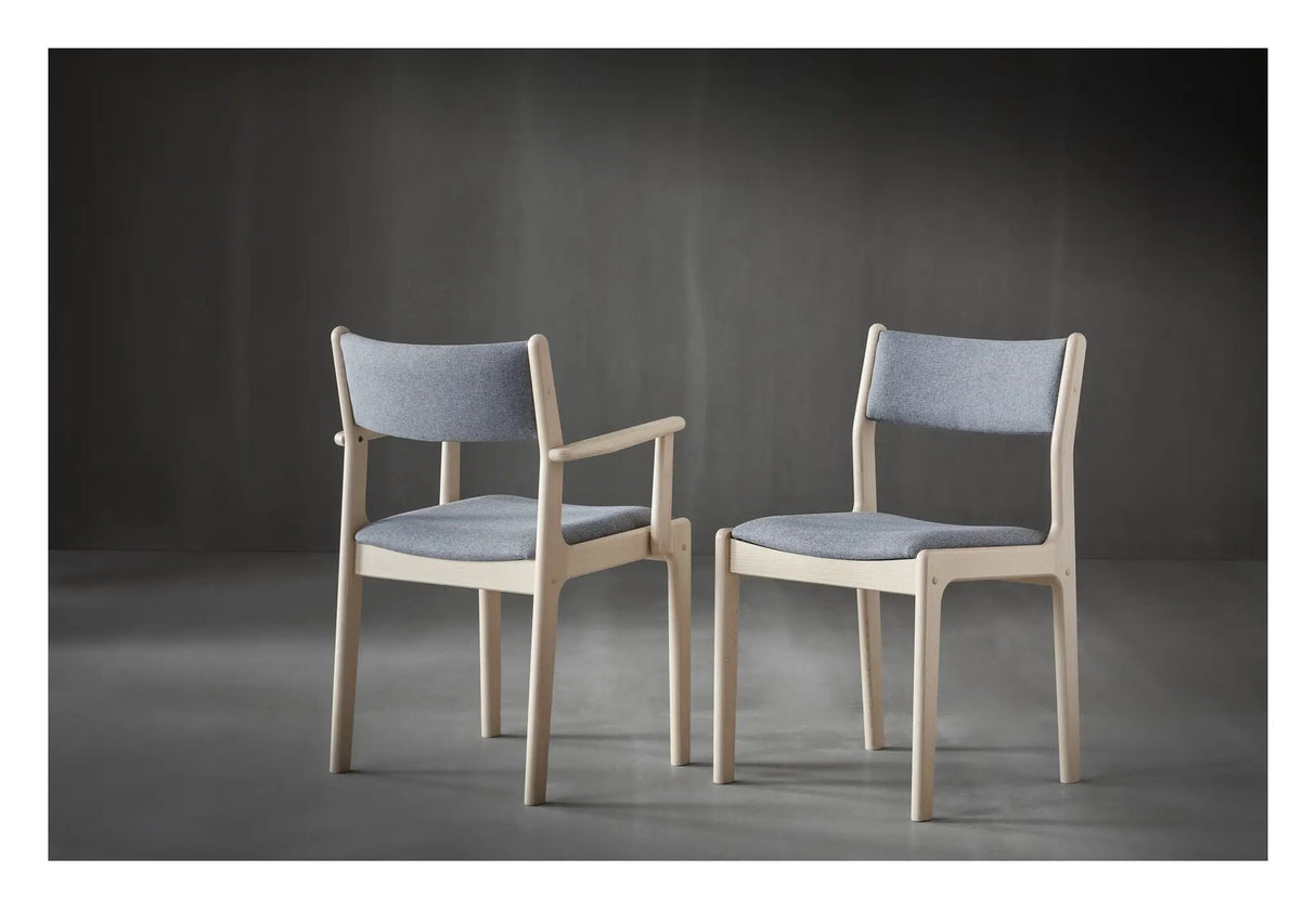 Findahl Nybøl Spisebordsstol, eg/sæbe, Grå - Unoliving.com