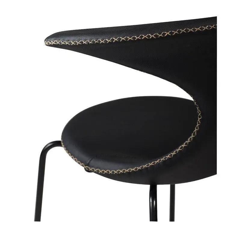 Flair Spisebordsstol, Sort læder/sort - Unoliving.com
