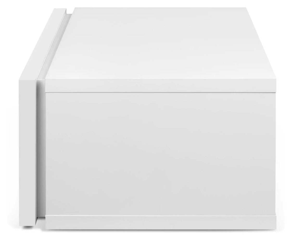 Float Sengebord m. skuffe - Hvid - Unoliving.com