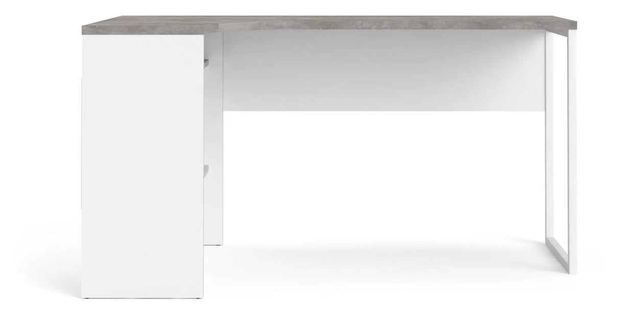 Function Plus Skrivebord, Hvid Oxid Beton