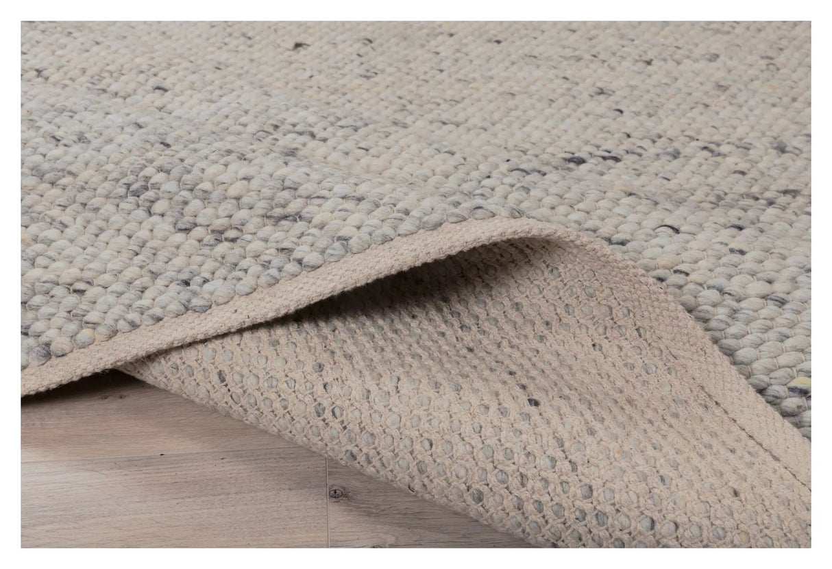 Ganga uldmix tæppe, 201x303, Hvid - Unoliving.com