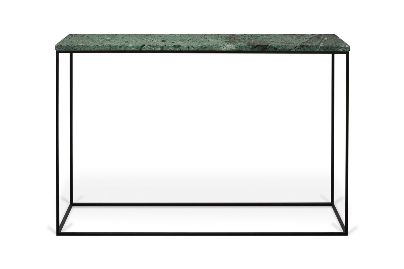 Gleam Konsolbord m. sort understel, Grøn Marmor, 76x120 - Unoliving.com