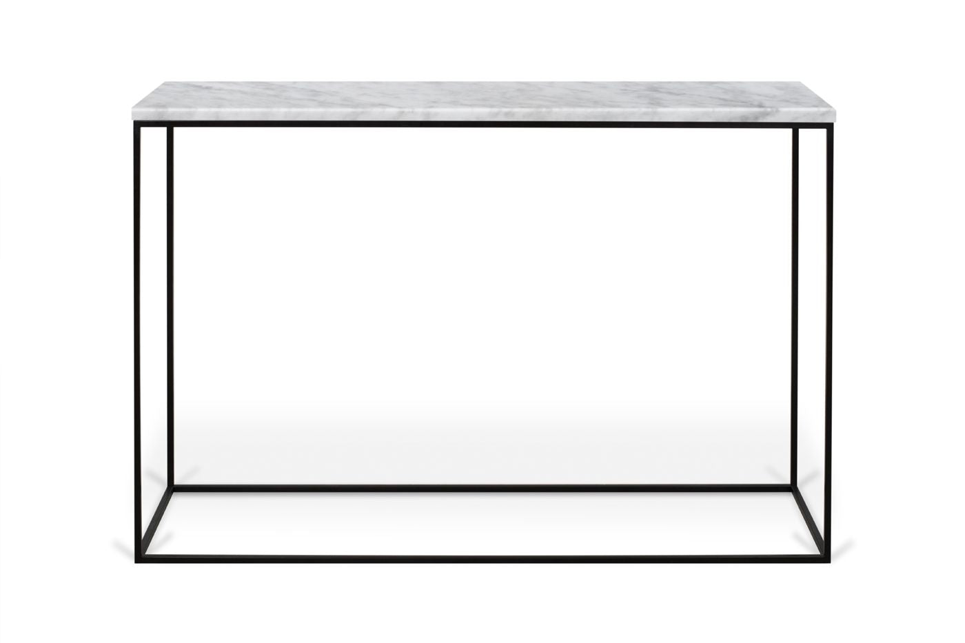 Gleam Konsolbord m. sort understel , Hvid marmor - Unoliving.com