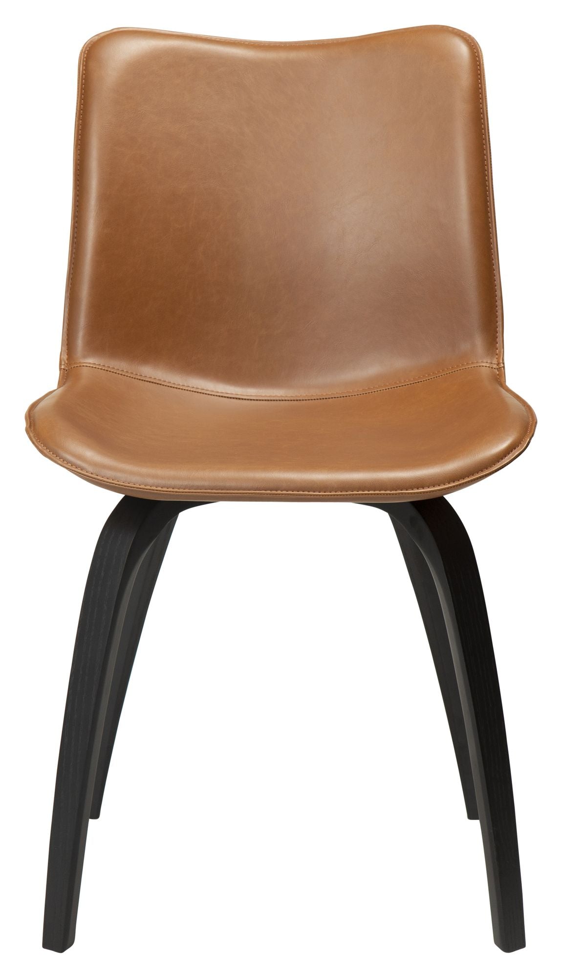 Glee Spisebordsstol, vintage lysebrun kunstlæder