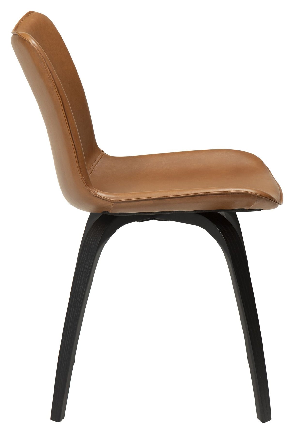 Glee Spisebordsstol, vintage lysebrun kunstlæder