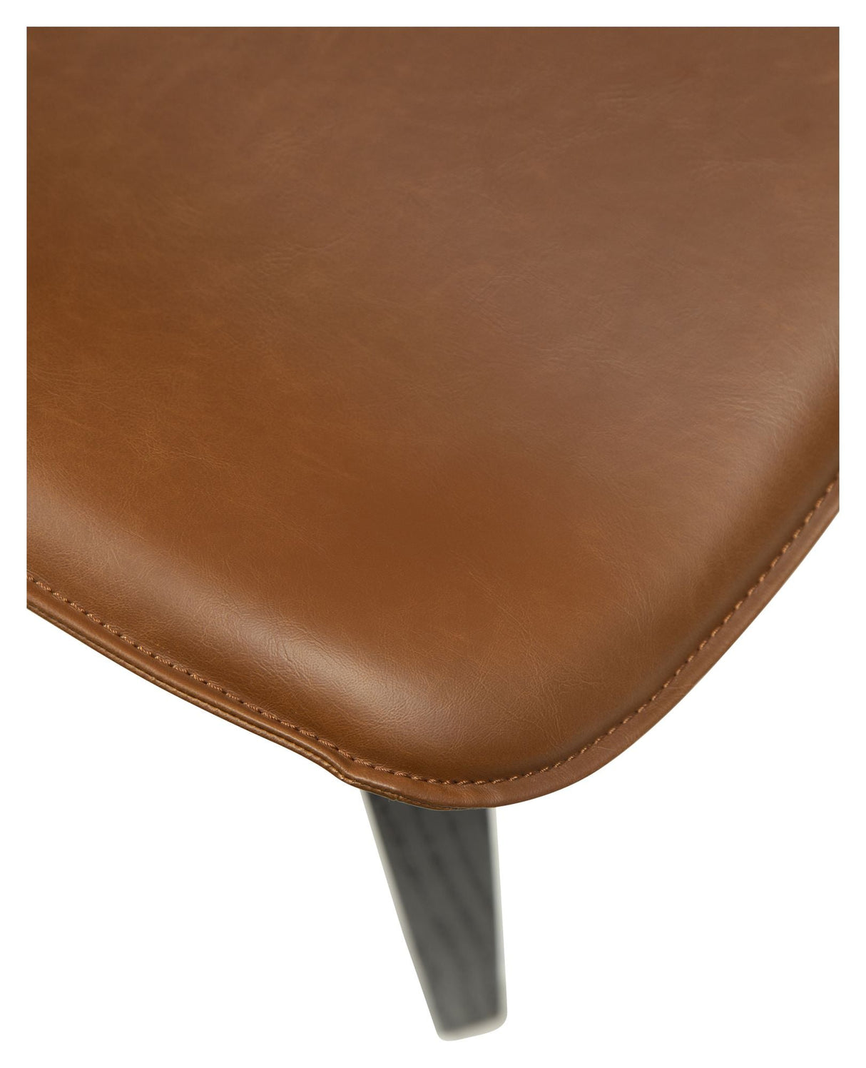 Glee Spisebordsstol, vintage lysebrun kunstlæder