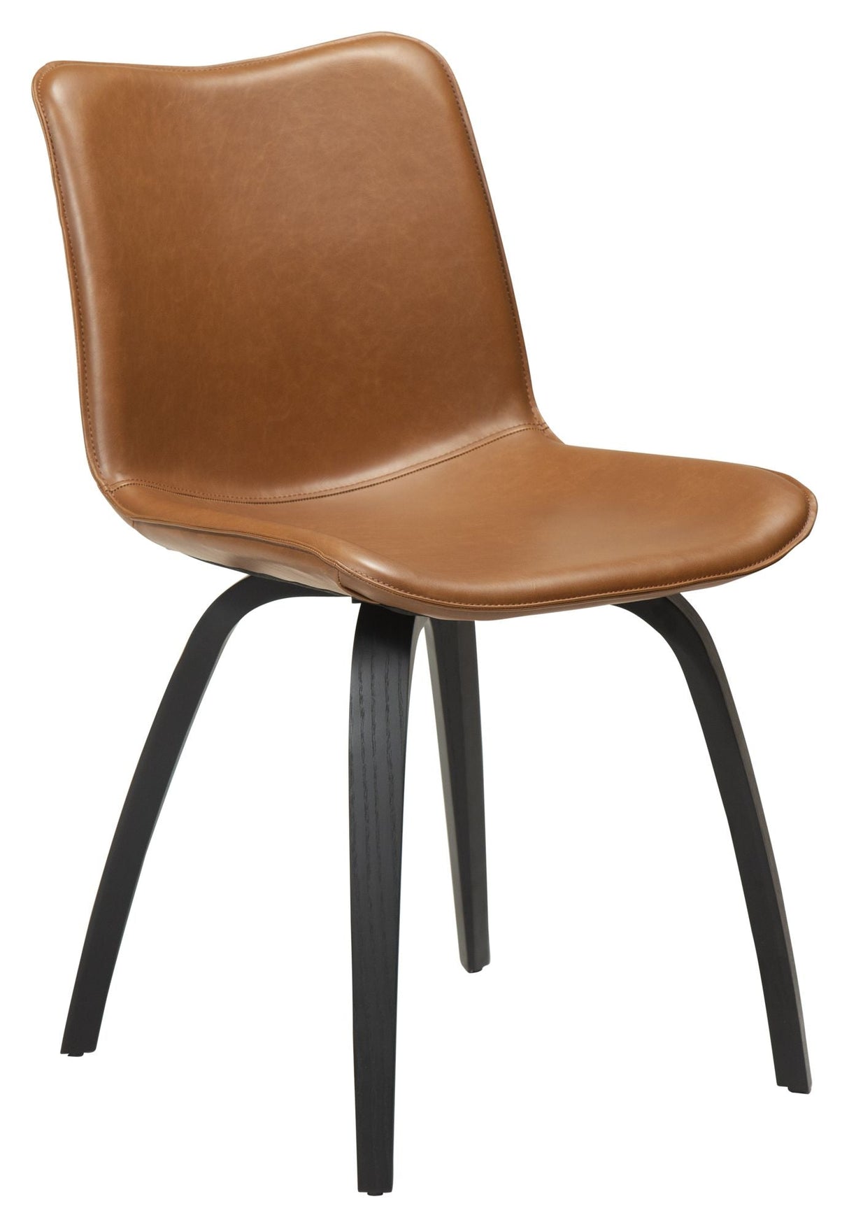 Glee Spisebordsstol, vintage lysebrun kunstlæder