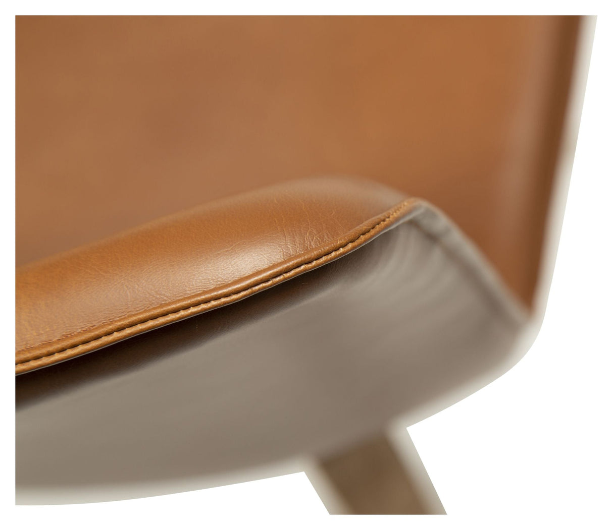 Glee Spisebordsstol, vintage lysebrun kunstlæder/eg