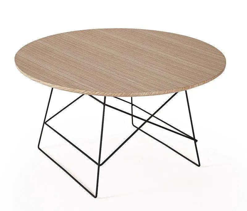 Grids Sofabord Ø70, Natur/Sort - Unoliving.com