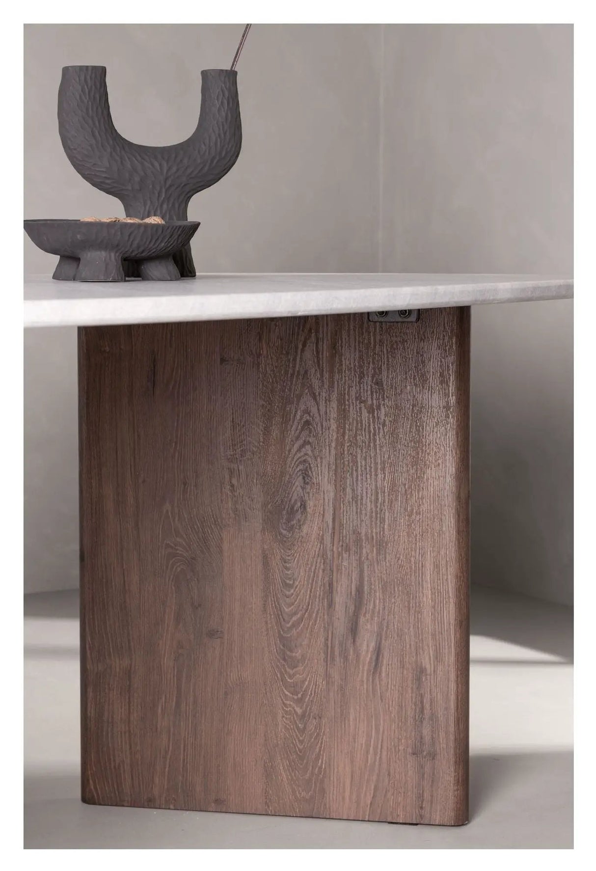 Grönvik Spisebord, 180x75, Mocca, Offwhite beton-look