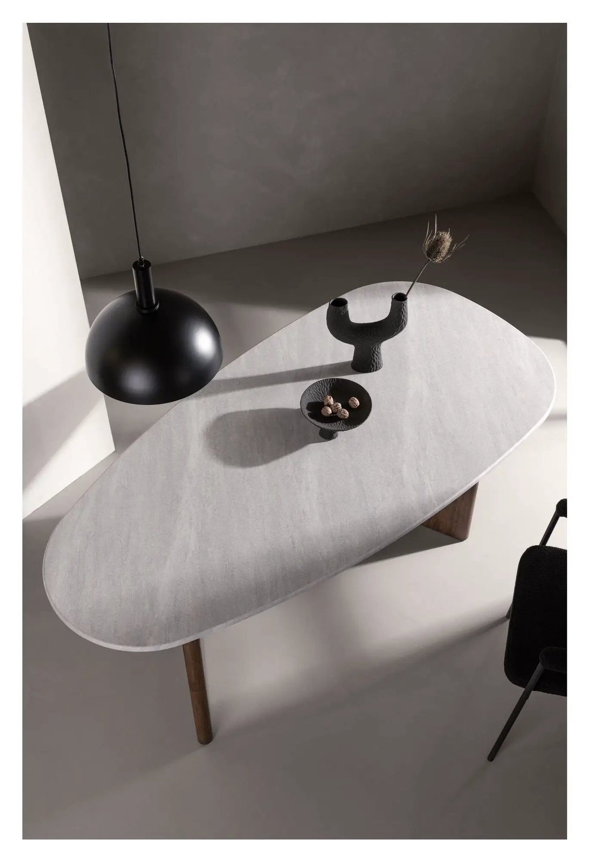 Grönvik Spisebord, 180x75, Mocca, Offwhite beton-look