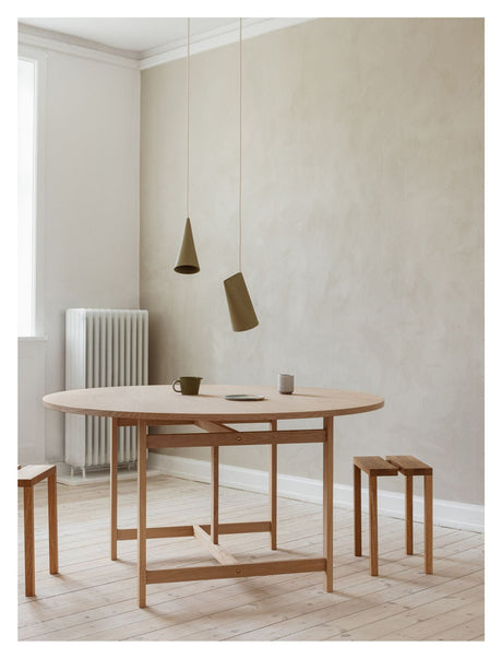 H-frame Spisebord, Ø140, Eg - Unoliving.com