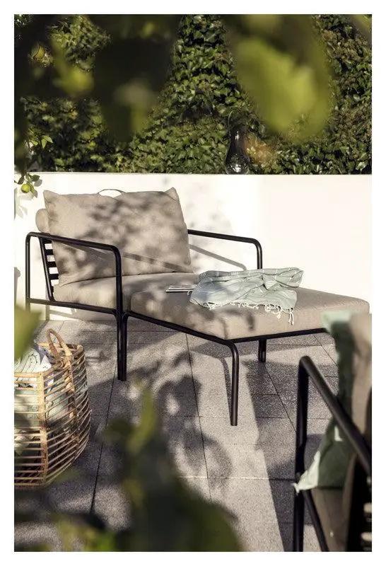 HOUE, AVON Lounge Ottoman, Ash Sunbrella - Unoliving.com