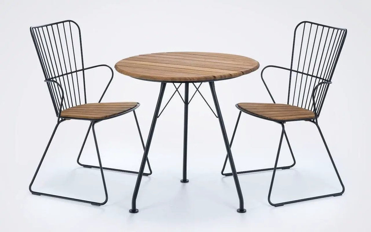 HOUE, CIRCUM Cafébord Ø74, Bambus/Stål - Unoliving.com