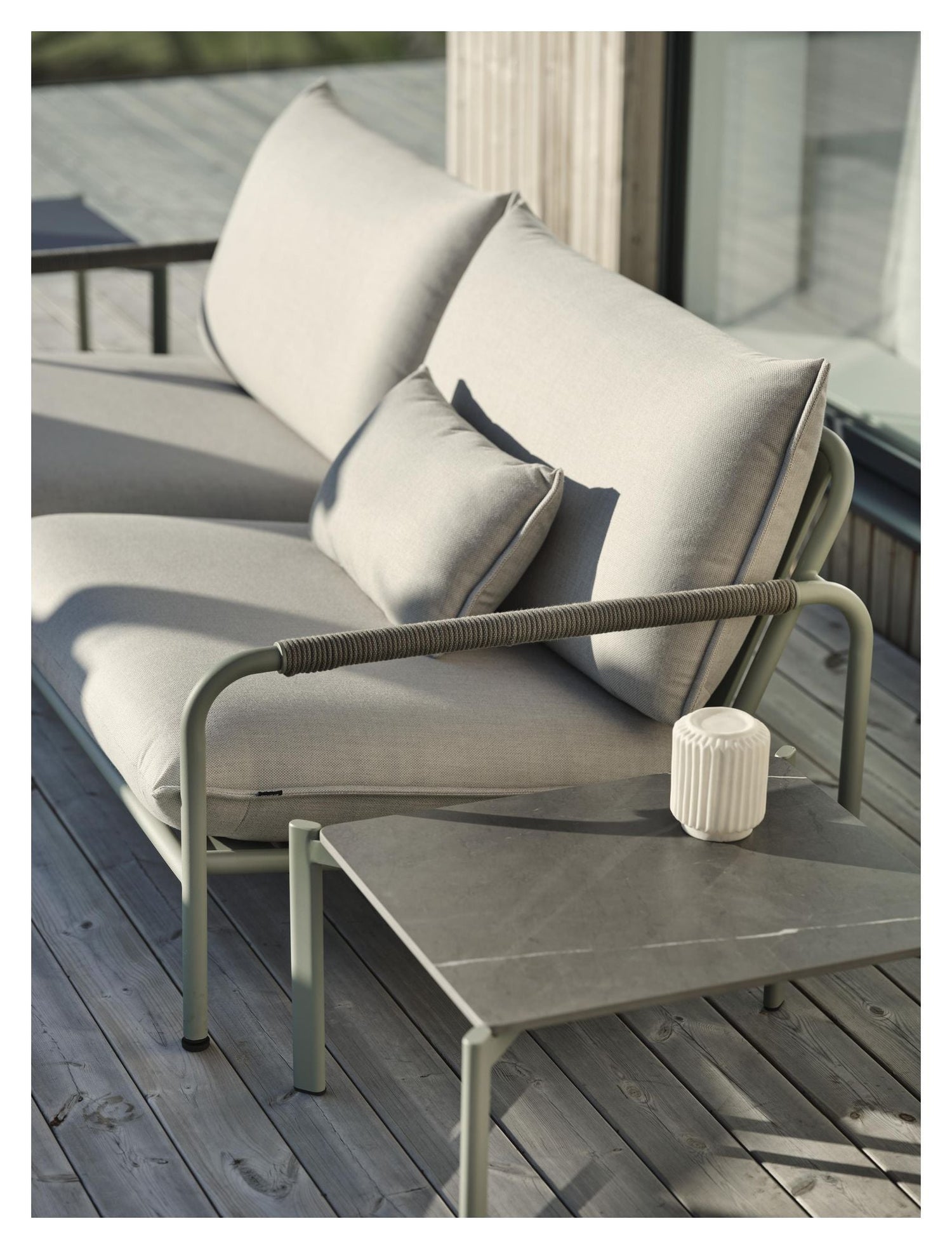 Hallavara Loungebord Metal, 56x66, Grøn - Unoliving.com