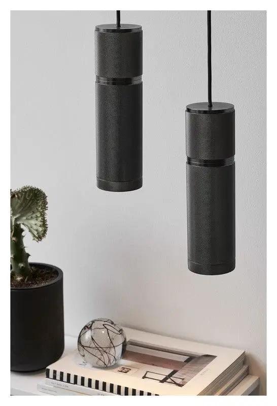 Halo Design Cylinder Pendel, Gun metal - Unoliving.com