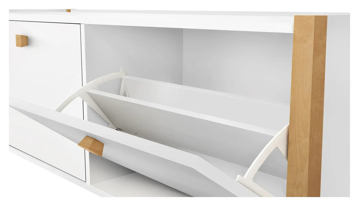 Hannover Skobænk, Hvid/Eg - Unoliving.com