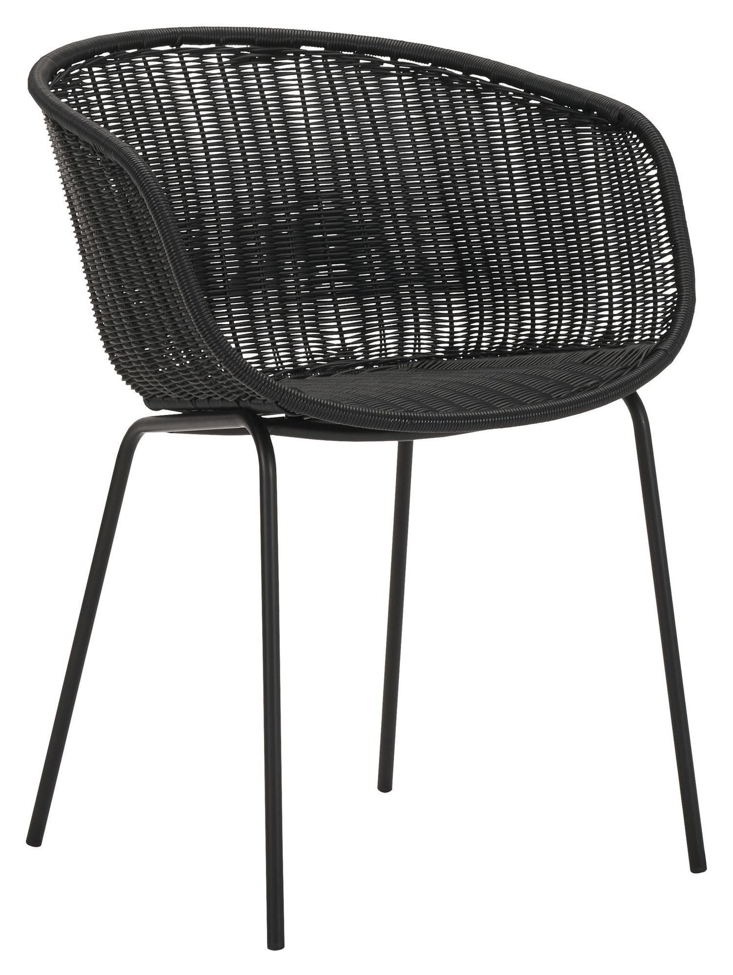 Hapur Havestol m. armlæn, Sort - Unoliving.com