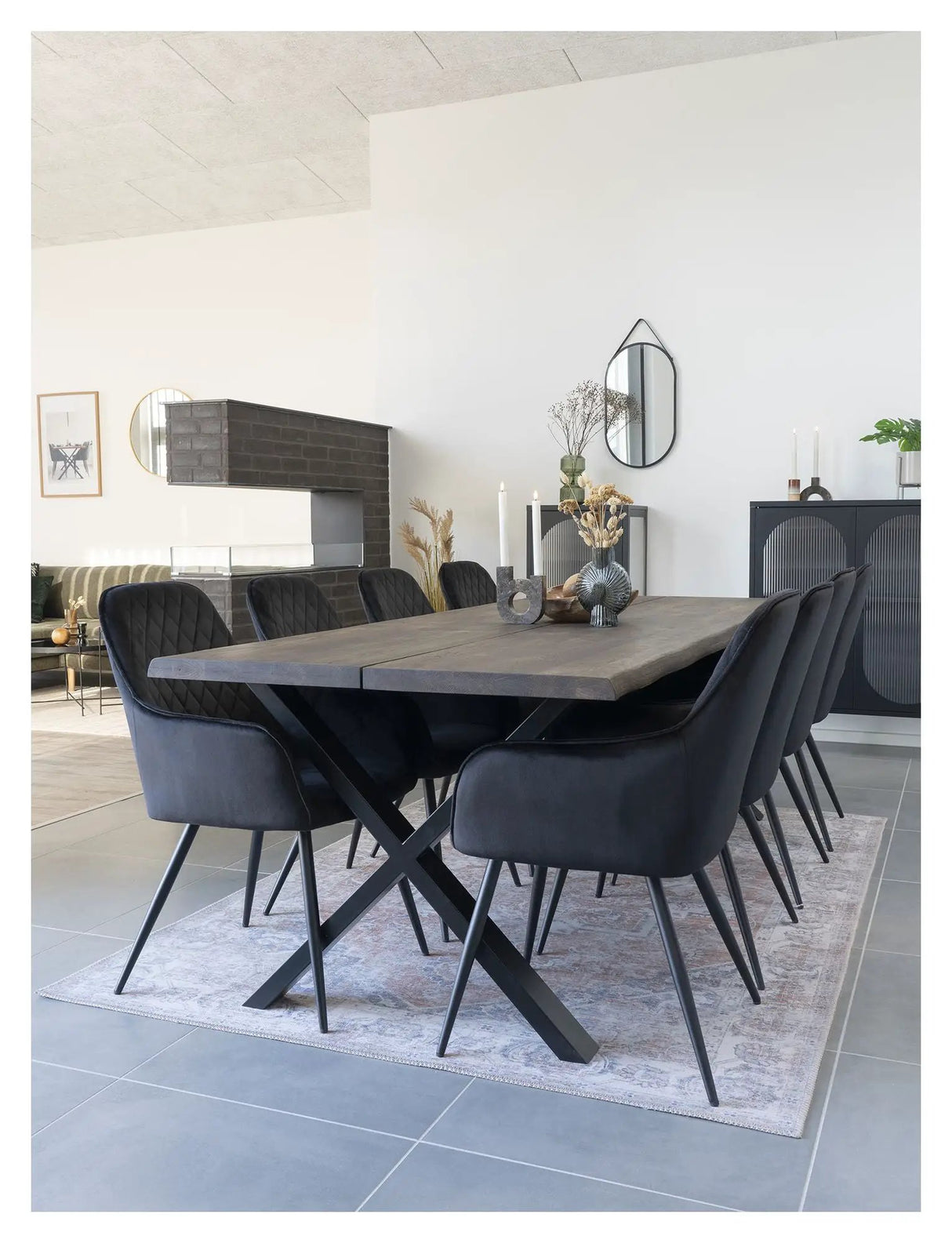 Harbo Spisebordsstol, Sort velour - Unoliving.com