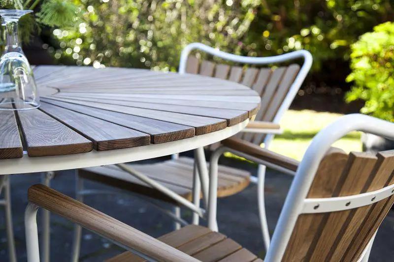 Hard & Ellen Havebord Teak, Ø110