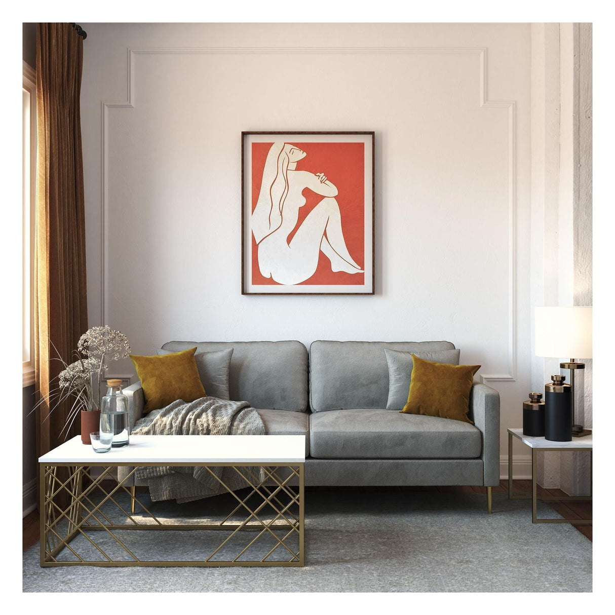 Highland Sofa m. puder, Grå - Unoliving.com