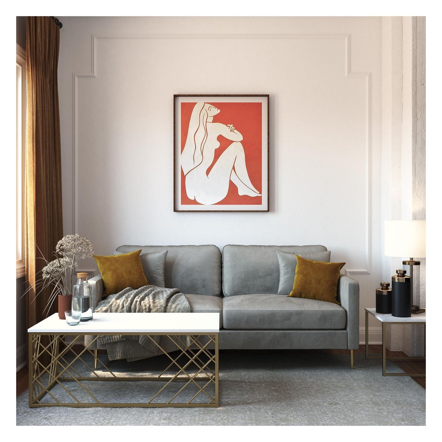 Highland Sofa m. puder, Grå - Unoliving.com