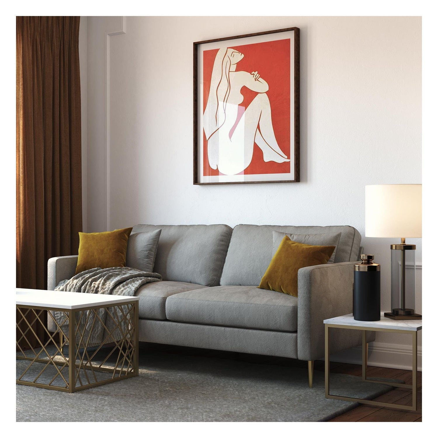 Highland Sofa m. puder, Grå - Unoliving.com