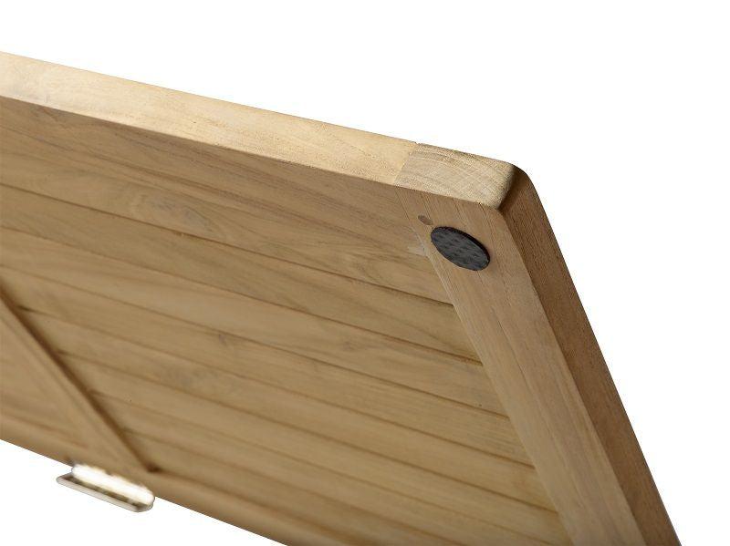 Hillary Hyndeboks, Hvid m. teak låg - Unoliving.com