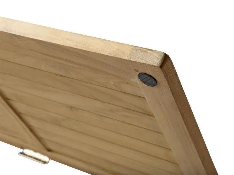 Hillary Hyndeboks, Hvid m. teak låg - Unoliving.com