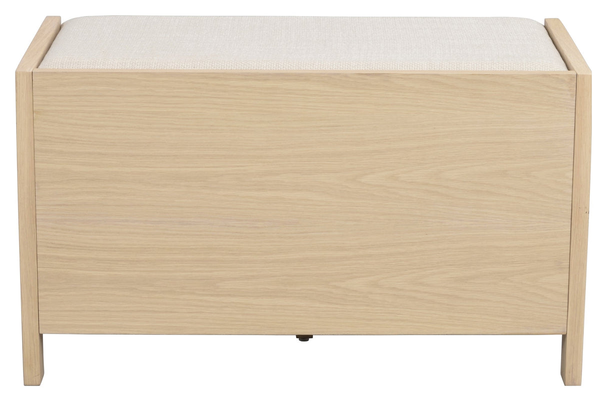 Hillmond, bænk - lys eg/beige - Unoliving.com