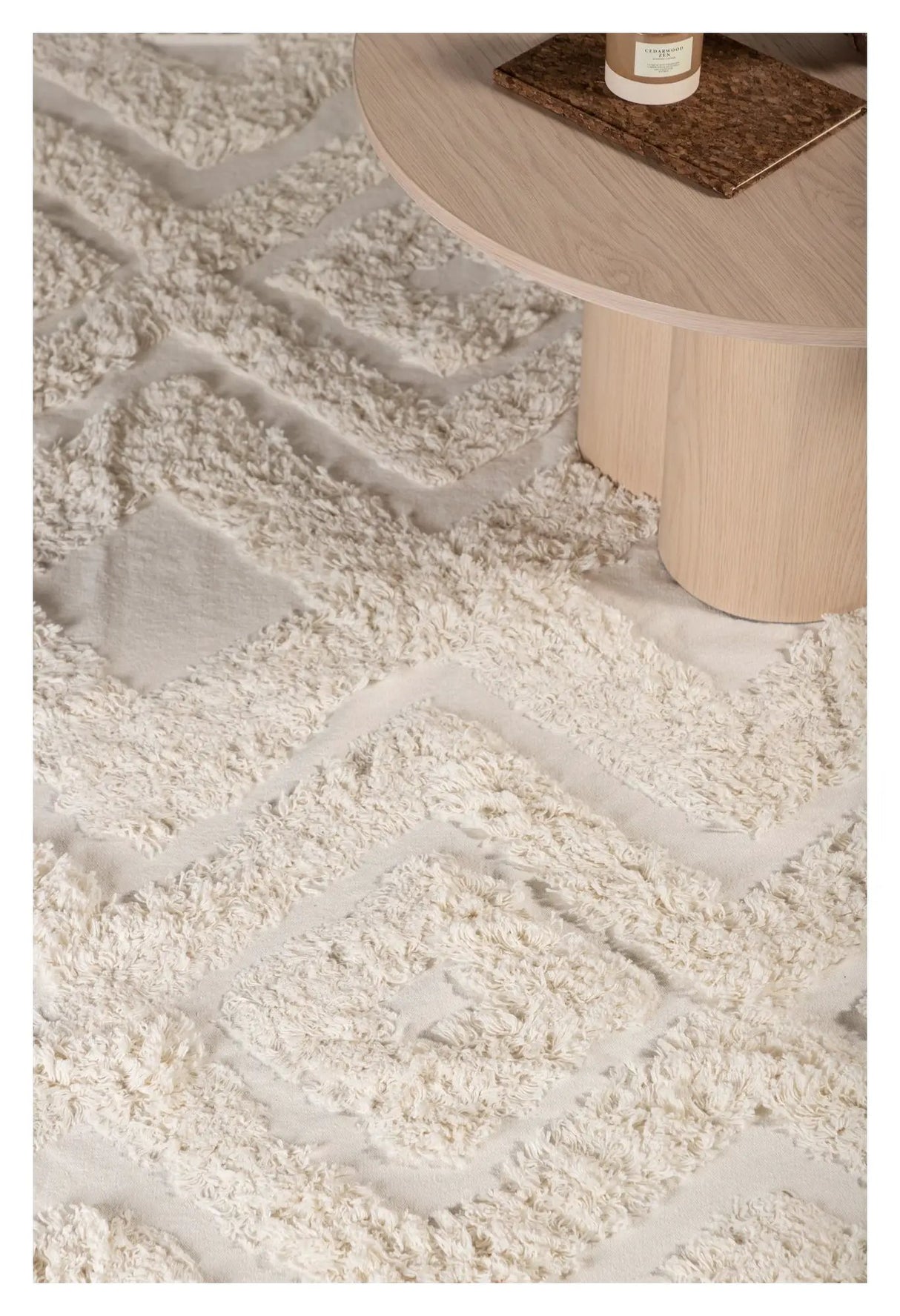 Hilma Bomuld Tæppe, 300x200 - Hvid - Unoliving.com