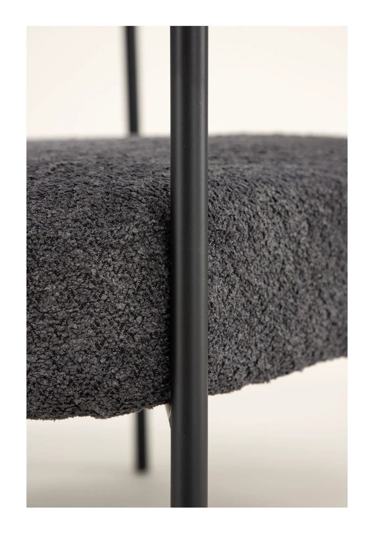 Hökåsen x Josefin Lustig Loungestol, Bouclé, Dark Grå - Unoliving.com