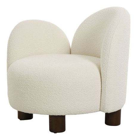 Honolulu Loungestol, Bouclé, Højrevendt, Rund, Hvid - Unoliving.com