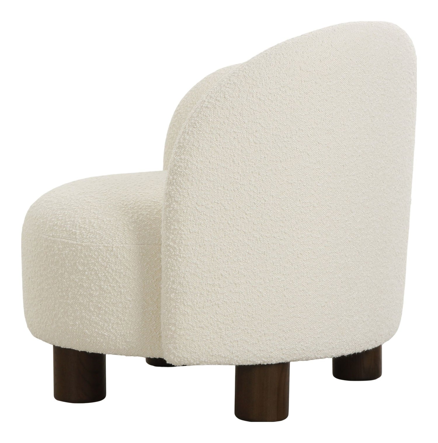 Honolulu Loungestol, Bouclé, Højrevendt, Rund, Hvid - Unoliving.com