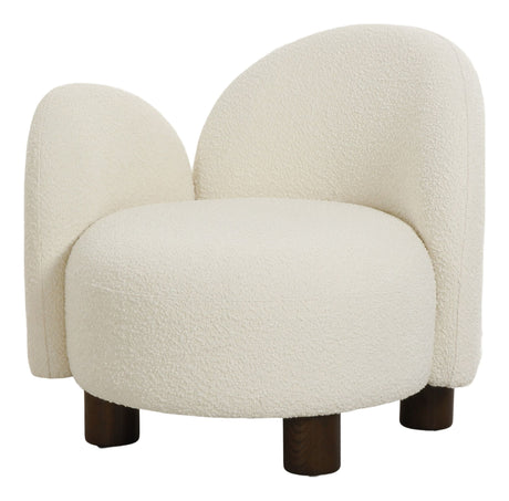 Honolulu Loungestol, Bouclé, Højrevendt, Rund, Hvid - Unoliving.com
