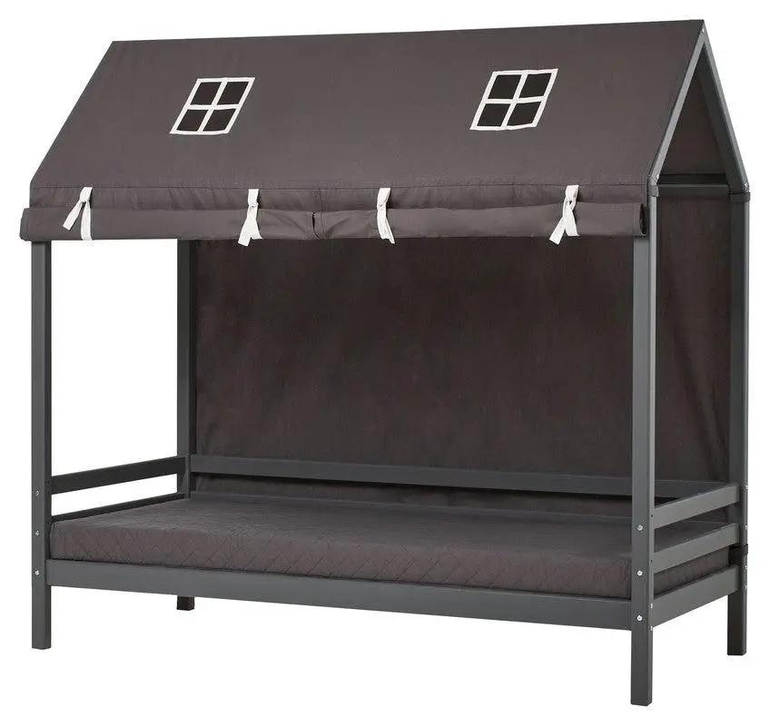 Hoppekids ECO Dream Husseng m. stoftag 90x200 - Grå - Unoliving.com