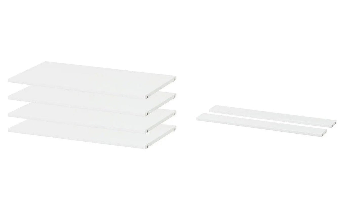 Hoppekids Storey 4 Hylder/2 Støttepinde - Hvid - Unoliving.com