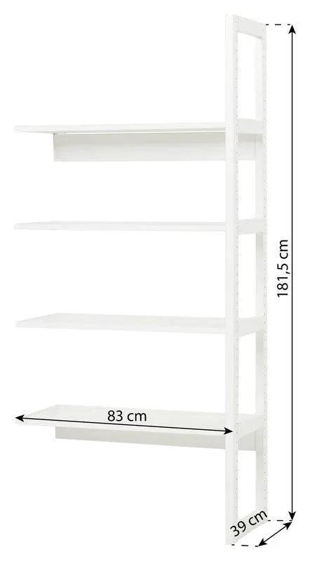 Hoppekids Storey Reol - 1/2 sektion m. 4 hylder - 80 cm - Unoliving.com