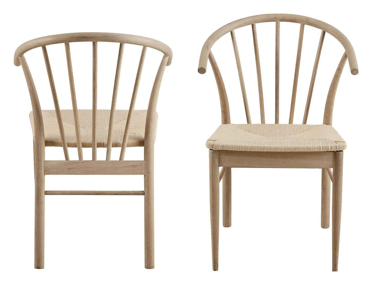 Hornbæk Spisebordsstol m. armlæn, Hvid - Unoliving.com