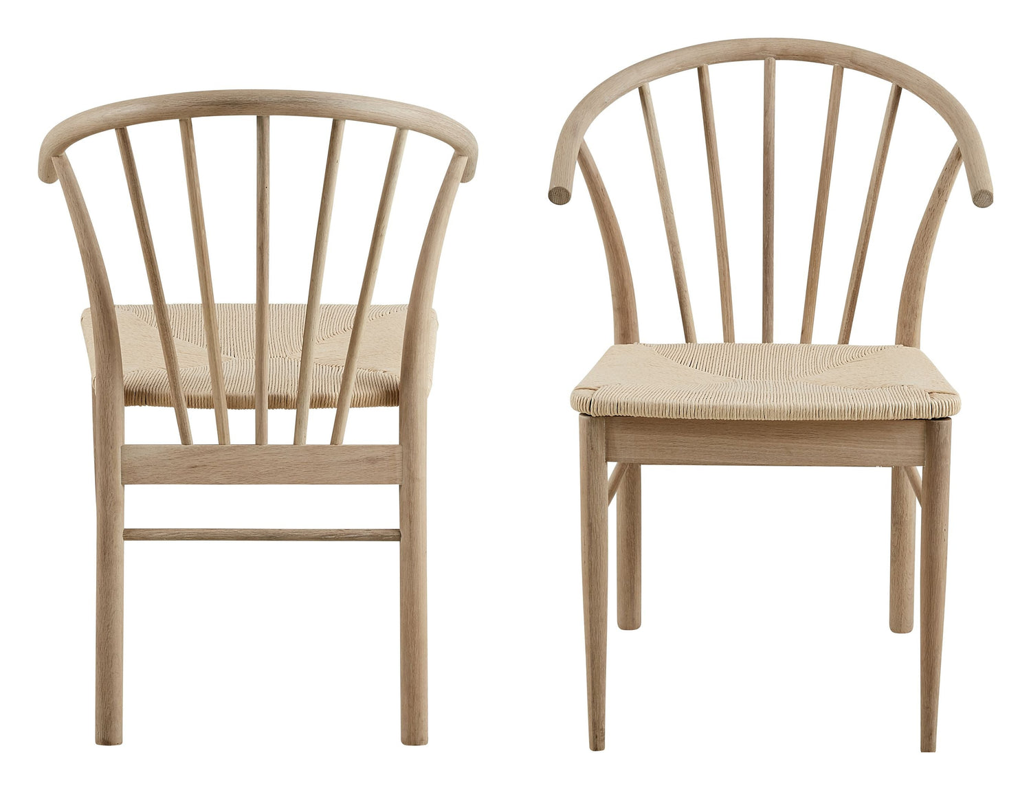 Hornbæk Spisebordsstol m. armlæn, Hvid - Unoliving.com