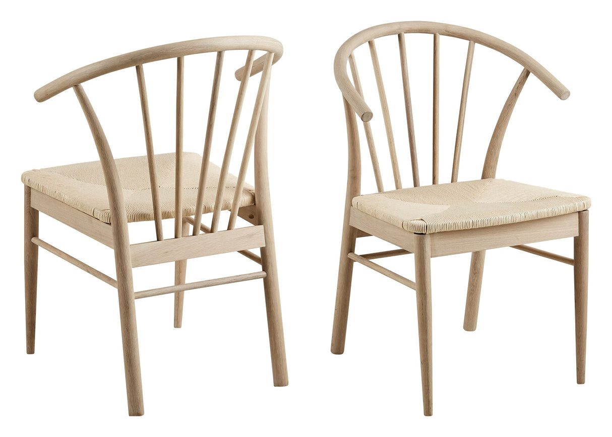 Hornbæk Spisebordsstol m. armlæn, Hvid - Unoliving.com