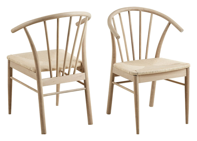 Hornbæk Spisebordsstol m. armlæn, Hvid - Unoliving.com