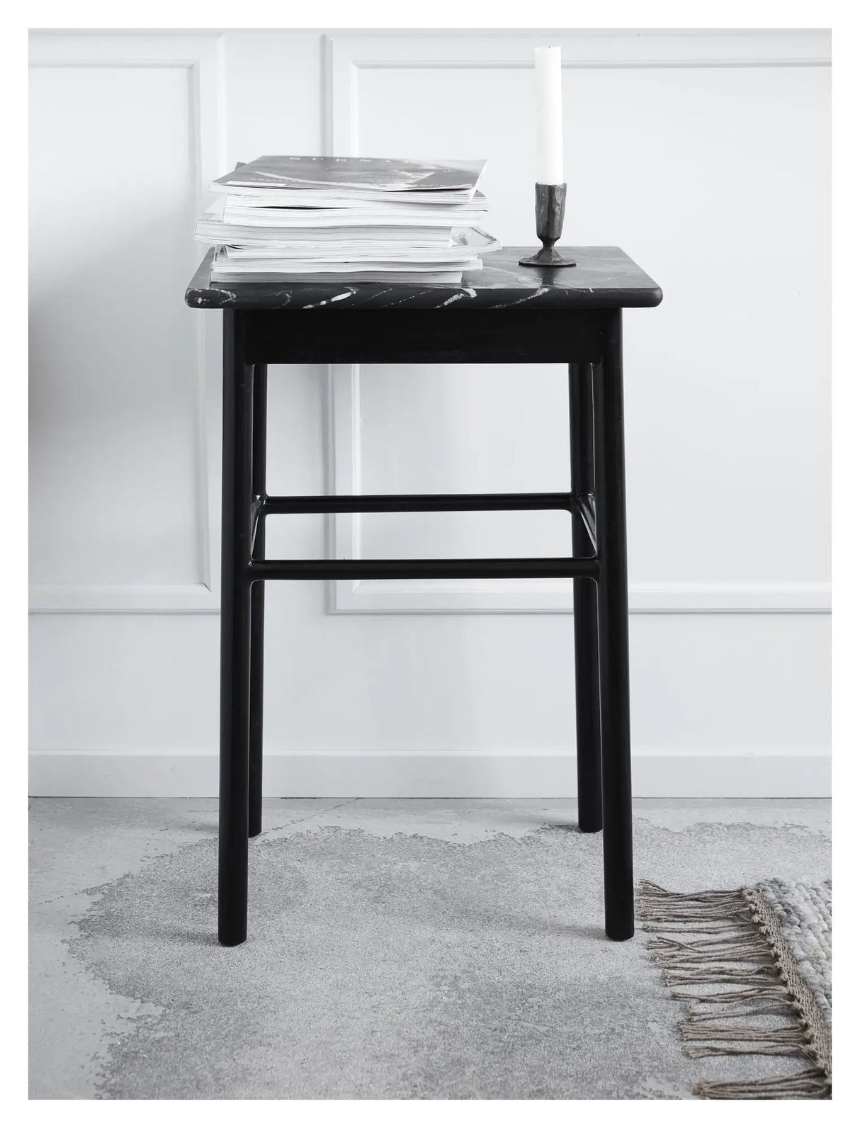 House Doctor Regance Sidebord, 40x30, Sort marmor